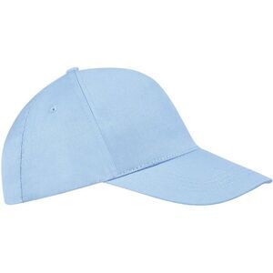 SOLS Unisex Buzz 5 Panel Baseball Cap / Sky Blue